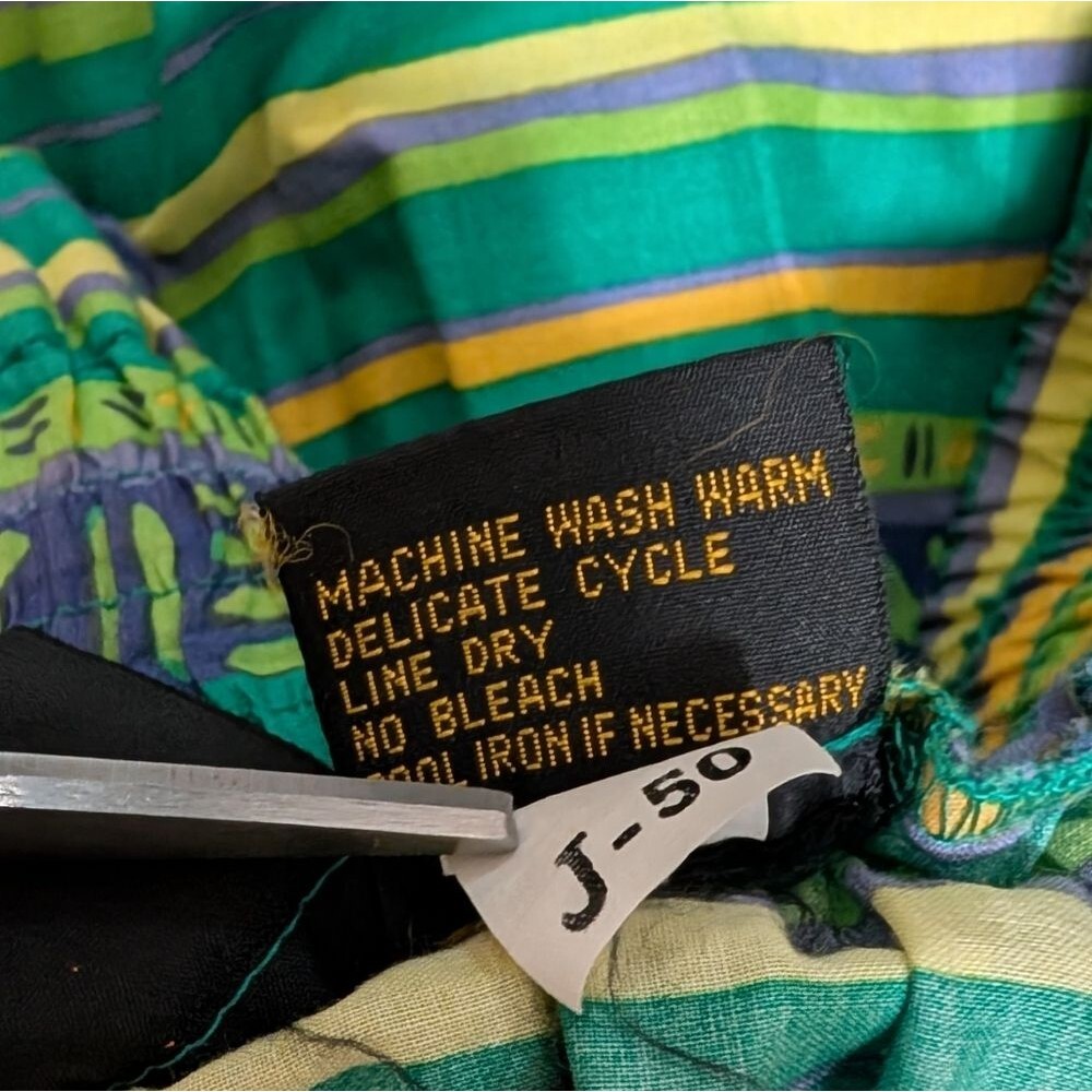 LizSport Vintage 90s Graphic Striped Peasant Skirt Broomstick Cotton size Medium - Picture 3 of 4